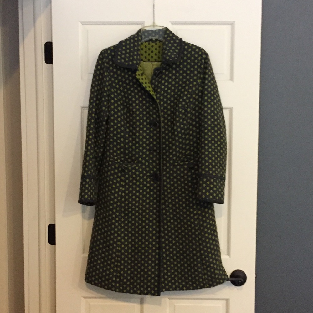 Boden wool coat, green/charcoal, 10